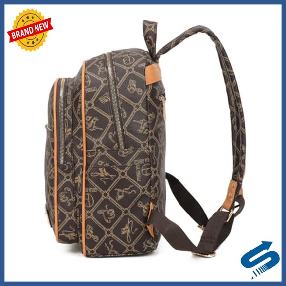 Premium Vegan Leather Backpack Purse with Multi-Pocket Organizer